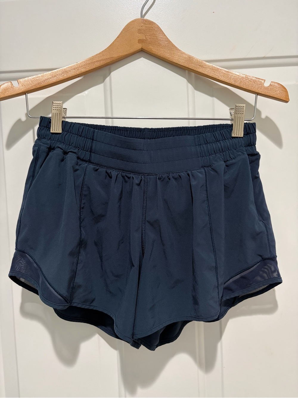 lululemon athletica Navy Performance Running Shorts, 8 Tall
